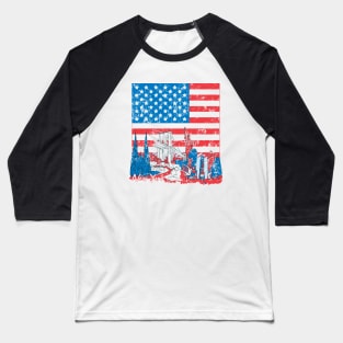 New York american flag Baseball T-Shirt